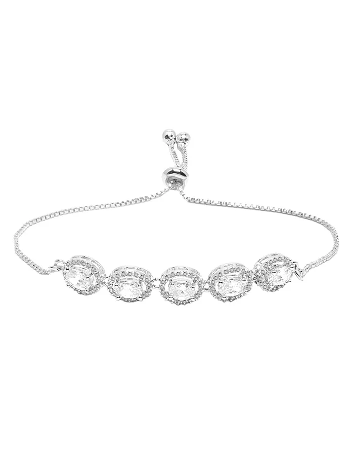 Yellow Chimes Women Crystal Bracelets Circular Shaped Silver Toned Bracelets White CZ Crystals Bracelet For Woman Birthday Gift for Girls Women Anniversary Gift for Wife Yellow Chimes Bracelets Yellow Chimes Women Crystal Bracelets Circular Shaped Silver Toned Bracelets White CZ Crystals Bracelet For Woman Birthday Gift for Girls Women Anniversary Gift for Wife Yellow Chimes Bracelets