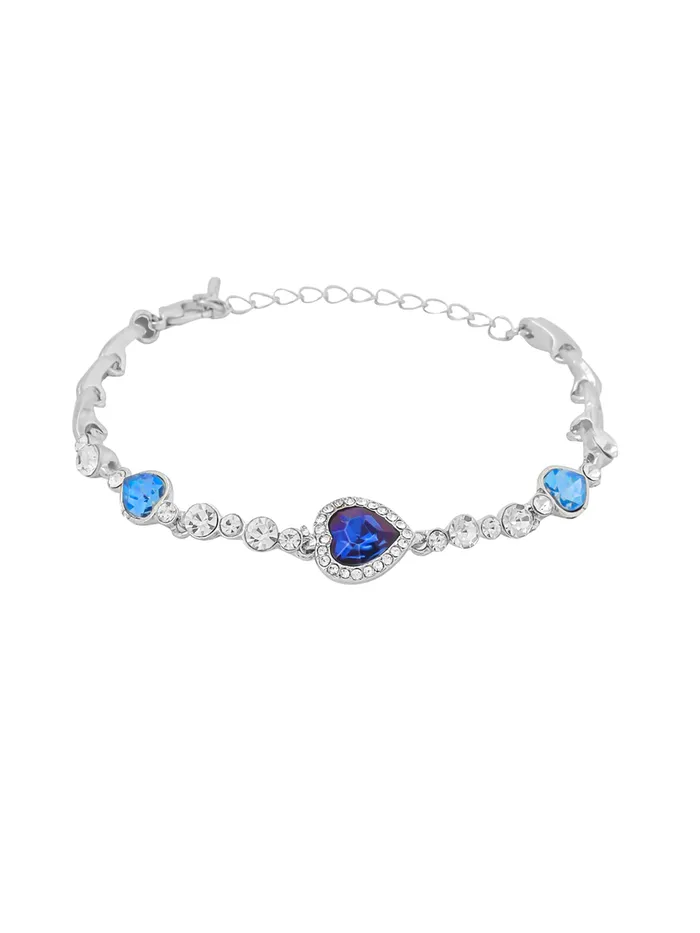 Yellow Chimes Women Crystal Bracelets Heart Shaped Silver toned Bracelets Blue CZ Crystals Bracelet For Woman Birthday Gift for Girls Women Anniversary Gift for Wife Yellow Chimes Rings Yellow Chimes Women Crystal Bracelets Heart Shaped Silver toned Bracelets Blue CZ Crystals Bracelet For Woman Birthday Gift for Girls Women Anniversary Gift for Wife Yellow Chimes Rings