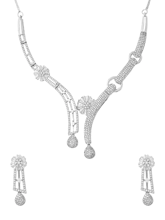 Yellow Chimes Yellow Chimes Diamond Necklace Set for Women White Stone Silver Necklace Set AD Jewellery Set for Women Silver Diamond Necklace Set Birthday Gift for Girls Women Anniversary Gift for Wife Earrings Yellow Chimes Yellow Chimes Diamond Necklace Set for Women White Stone Silver Necklace Set AD Jewellery Set for Women Silver Diamond Necklace Set Birthday Gift for Girls Women Anniversary Gift for Wife Earrings