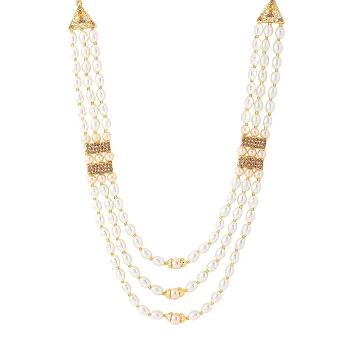 Yellow Chimes Yellow Chimes Dulahmala For Mens Pearl Necklace Jewellery for Groom Dulha Moti Mal Haar For men Necklaces Yellow Chimes Yellow Chimes Dulahmala For Mens Pearl Necklace Jewellery for Groom Dulha Moti Mal Haar For men Necklaces