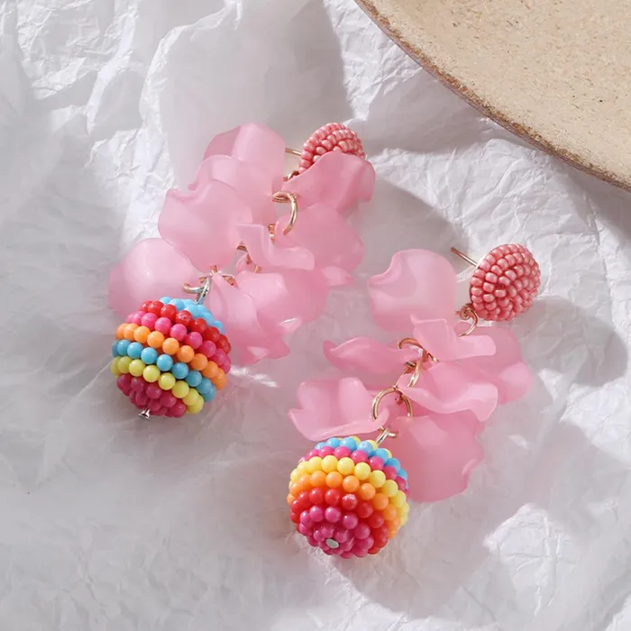 Yellow Chimes Yellow Chimes Earrings for Women and Girls Danglers Earrings for Girls and Women Pink Danglers EarringsBirthday Gift for Women Anniversary Gift for Wife Earrings