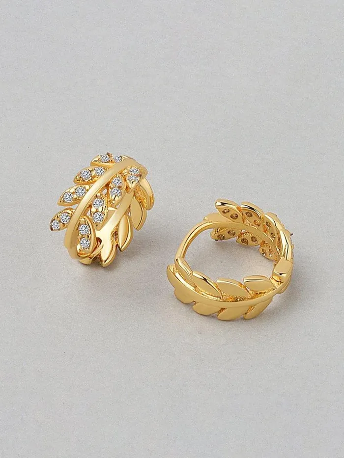 Yellow Chimes Yellow Chimes Earrings for Women and Girls Golden Crystal Hoops Gold Plated Clip On Earrings Golden Hoop Earrings for Women Birthday Gift for girls and women Anniversary Gift for Wife Bracelets