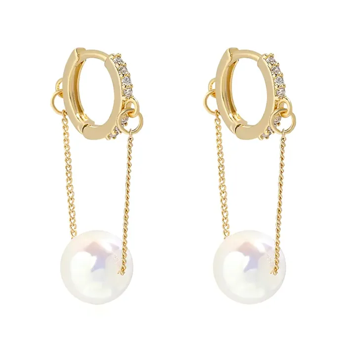 Yellow Chimes Yellow Chimes Earrings For Women Gold Tone Small Hoop With Hanging Chain White Pearl Drop Earrings For Women and Girls Earrings Yellow Chimes Yellow Chimes Earrings For Women Gold Tone Small Hoop With Hanging Chain White Pearl Drop Earrings For Women and Girls Earrings