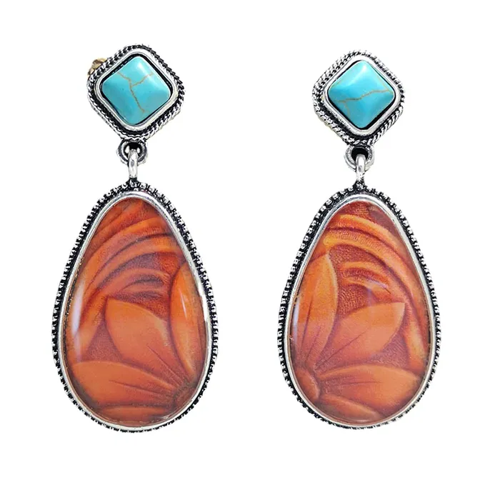 Yellow Chimes Yellow Chimes Earrings For Women Silver Toned Blue and Orange Stone Studded Tear Drop Shaped Earrings For Women and Girls Necklaces Yellow Chimes Yellow Chimes Earrings For Women Silver Toned Blue and Orange Stone Studded Tear Drop Shaped Earrings For Women and Girls Necklaces