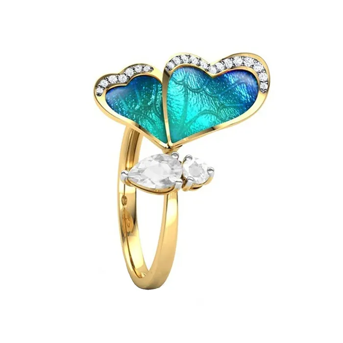 Yellow Chimes Yellow Chimes Elegant Gold Plated Green Butterfly Crystal Stud Earrings for Women and Girls Green Earrings