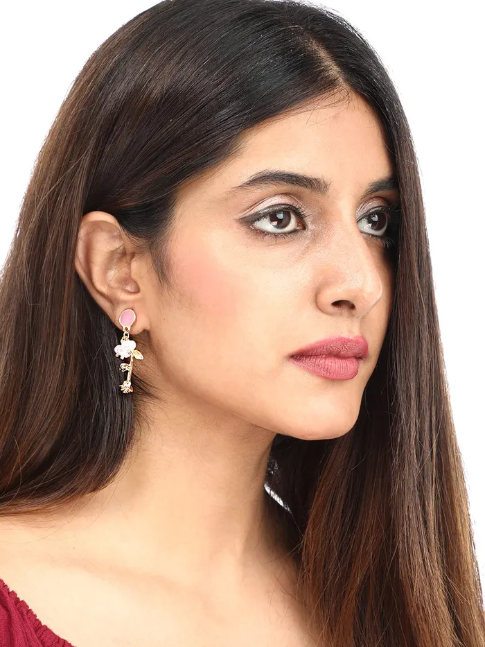 Yellow Chimes Yellow Chimes Latest Fashion Combo of 2 Pairs Gold Plated Crystal Pearl Heart Design Drop Earrings for Women and Girls Medium YCFJERCHRTRPLBNDL Bracelets