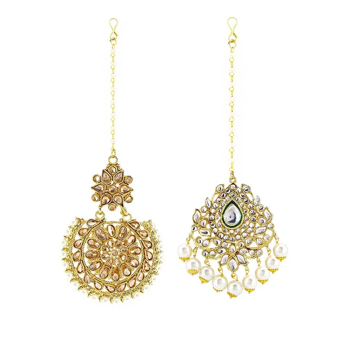 Yellow Chimes Yellow Chimes Maang Tikka for Women 2 Pcs Mangtika Traditional Gold Plated Kundan Mangtika Beads Ethnic Maang Tikka for Women and Girls Rings Yellow Chimes Yellow Chimes Maang Tikka for Women 2 Pcs Mangtika Traditional Gold Plated Kundan Mangtika Beads Ethnic Maang Tikka for Women and Girls Rings