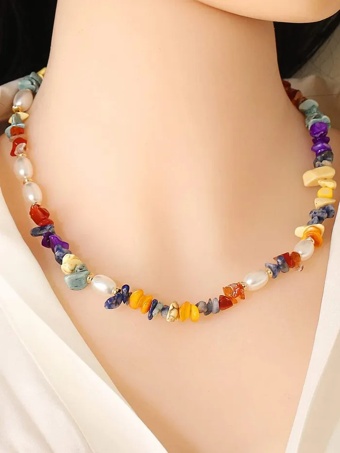 Yellow Chimes Yellow Chimes Necklace for Women and Girls Fashion Multicolor Choker Necklace for Women Bead Pearl Choker Necklace for Girls Birthday Gift for Girls and women Rings