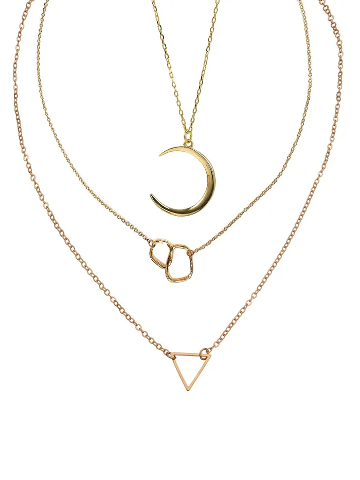 Yellow Chimes Yellow Chimes Pendant for Women and Girls Fashion Long Chain with Pendant for Women Combo of 3Pcs Long Chain Pendent Necklace Birthday Gift for girls and women Anniversary Gift for Wife Earrings