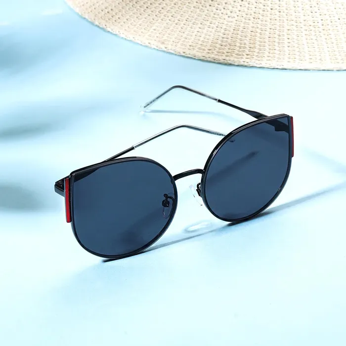 Yellow Chimes Yellow Chimes Round Shaped Sunglasses for Women Sunglasses Girls Women Sunglasses for Women Stylish 100 UV 400 Protection with Case Pack of 1 Small Necklaces